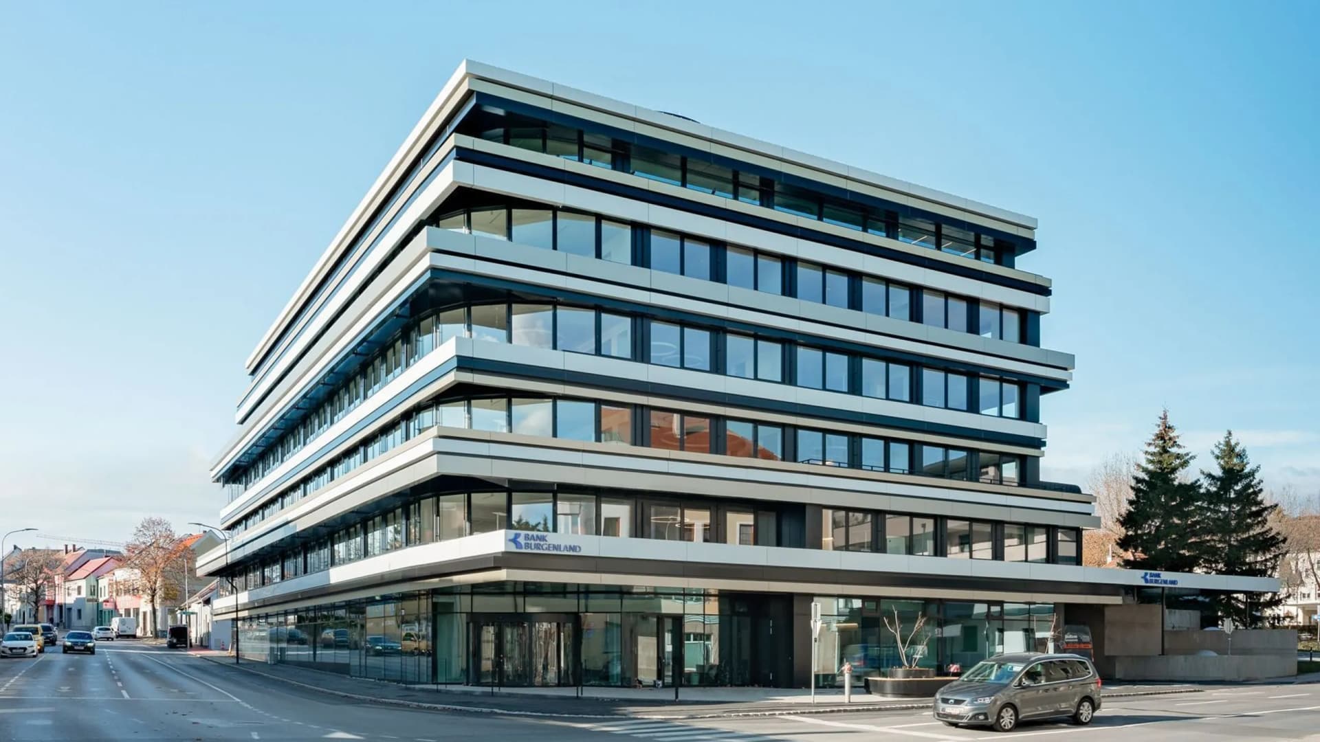 Außenansicht der Bank Burgenland