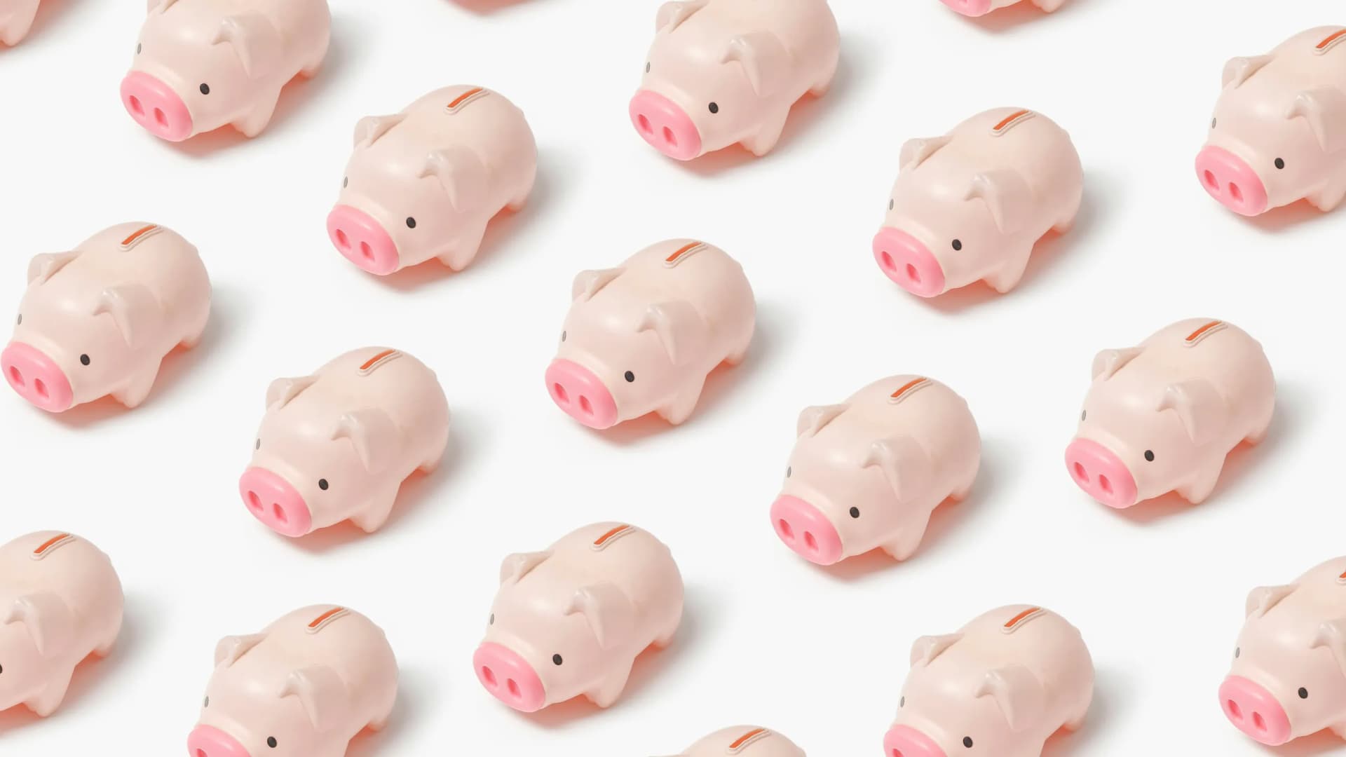 Rosa Sparschweine als Symbolbild für Sparen mit der Bank Burgenland