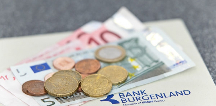 Geld und Logo © Bank Burgenland
