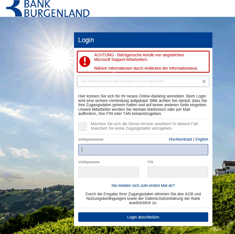 Neuerungen Onlinebanking 1 ©Bank Burgenland