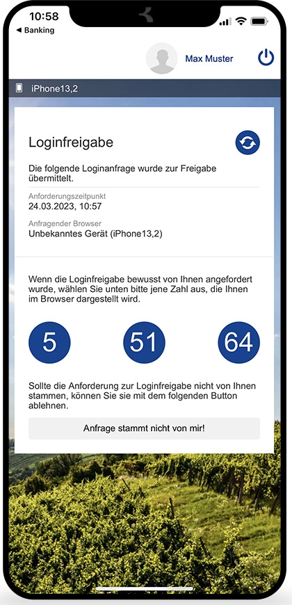 Digital ID App: Einstieg Screen 04 ©Bank Burgenland