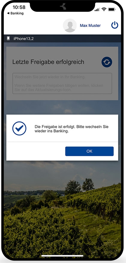 Digital ID App: Einstieg Screen 05 ©Bank Burgenland