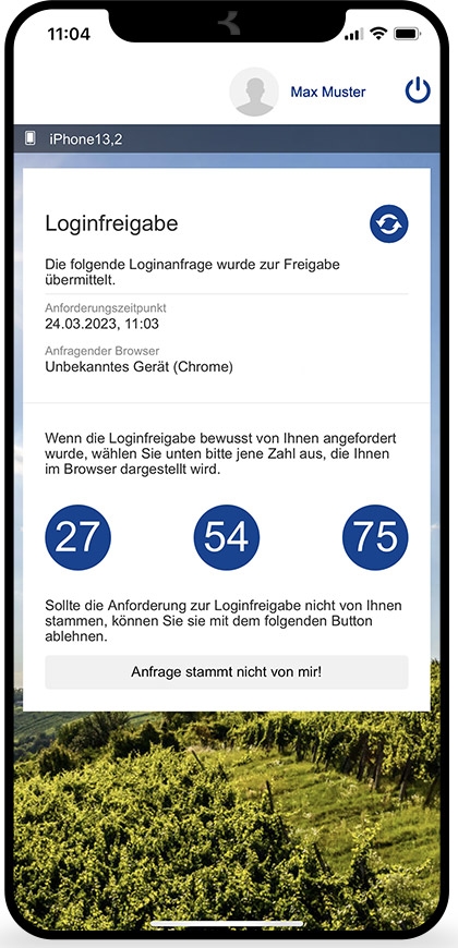 Digital ID App: Laptop Screen 04 ©Bank Burgenland
